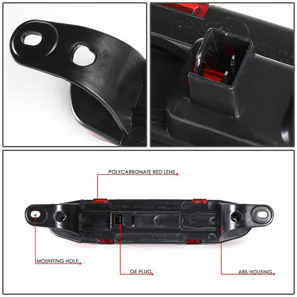 06-10 Dodge Charger Third Brake Light - 3D LED Tube - Red Lens - Plug-n-Play - 4