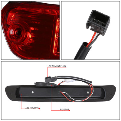 D-Motoring - Third Brake Light - 3D LED Bar - Red Lens - Plug-n-Play - Chevy Colorado / GMC Canyon - 3