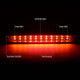 D-Motoring - Third Brake Light - LED - 2-Row - Red Lens - Plug-n-Play - Chevy Colorado / GMC Canyon - 2