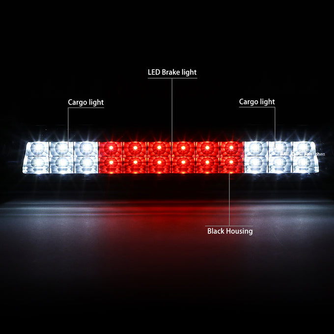 D-Motoring - Third Brake Light - LED - Dual Row - Black Housing - Plug-n-Play - Chevy Colorado / GMC Canyon - 3
