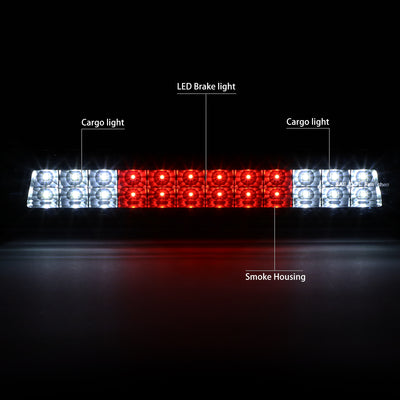 D-Motoring - Third Brake Light - LED - Dual Row - Black Housing - Smoked Lens - Plug-n-Play - Chevy Colorado / GMC Canyon - 3