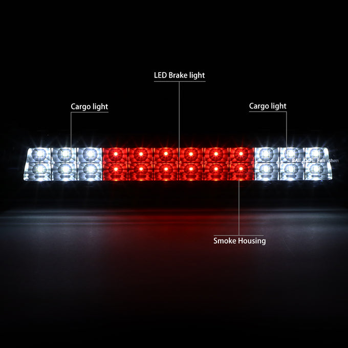 D-Motoring - Third Brake Light - LED - Dual Row - Black Housing - Smoked Lens - Plug-n-Play - Chevy Colorado / GMC Canyon - 3