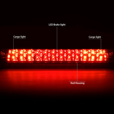D-Motoring - Third Brake Light - LED - Dual Row - Red Lens - Plug-n-Play - Chevy Colorado / GMC Canyon - 3