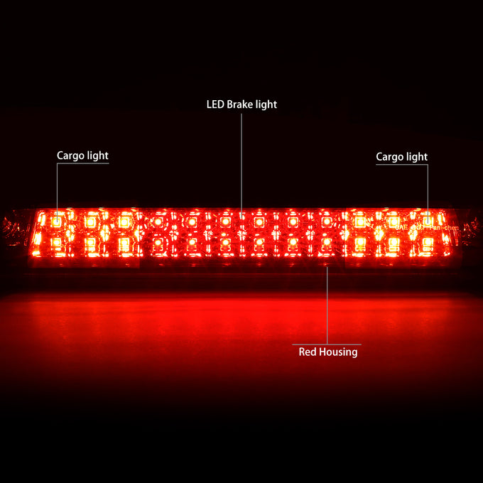 D-Motoring - Third Brake Light - LED - Dual Row - Red Lens - Plug-n-Play - Chevy Colorado / GMC Canyon - 3