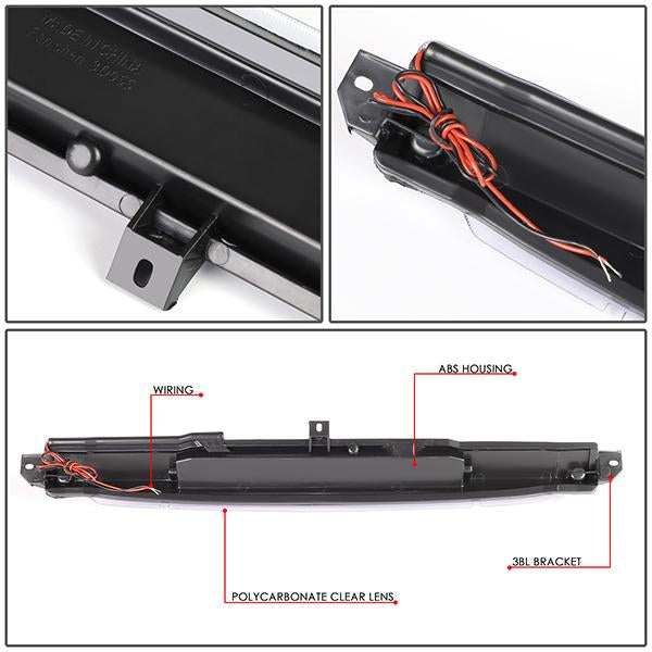 02-09 Trailblazer Envoy Third Brake Light - Full LED - Clear Lens - 3BL-CTRAIL04-LED-BK - 4