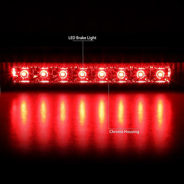 10-16 Dodge Journey Third Brake Light - Full LED - Chrome Housing - Clear Lens - Plug-n-Play - 2
