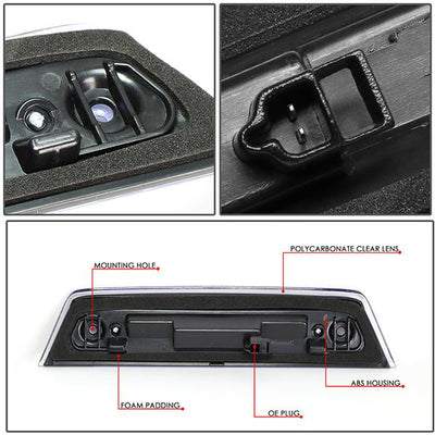 10-16 Dodge Journey Third Brake Light - Full LED - Chrome Housing - Clear Lens - Plug-n-Play - 4