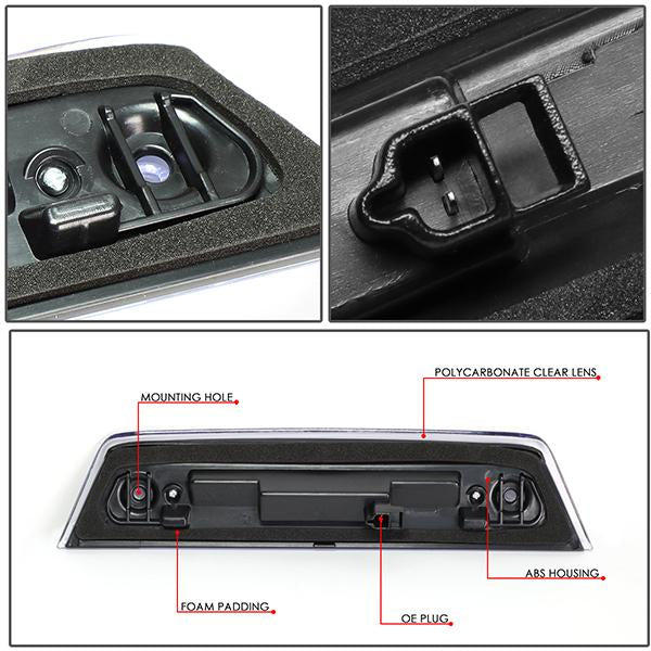 10-16 Dodge Journey Third Brake Light - Full LED - Chrome Housing - Clear Lens - Plug-n-Play - 4
