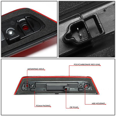 10-16 Dodge Journey Third Brake Light - Full LED - Red Housing - Red Lens - Plug-n-Play - 4