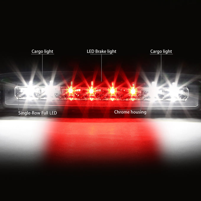 D-Motoring - Third Brake Light - LED - Chrome Housing - Plug-n-Play - 97-07 Dodge Dakota - 2