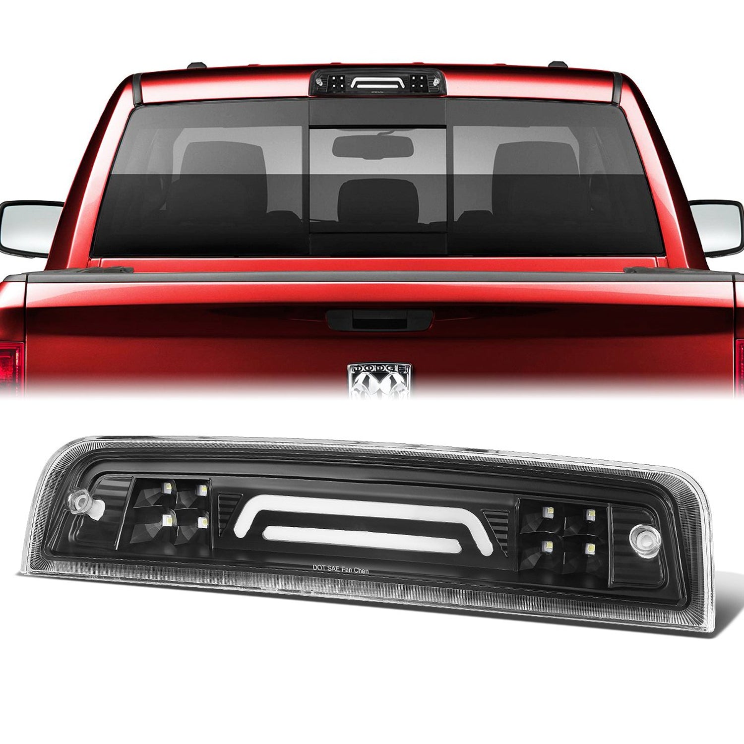 LED 3rd Brake Light <br>09-10 Dodge Ram 1500, 10-17 Ram 1500-3500