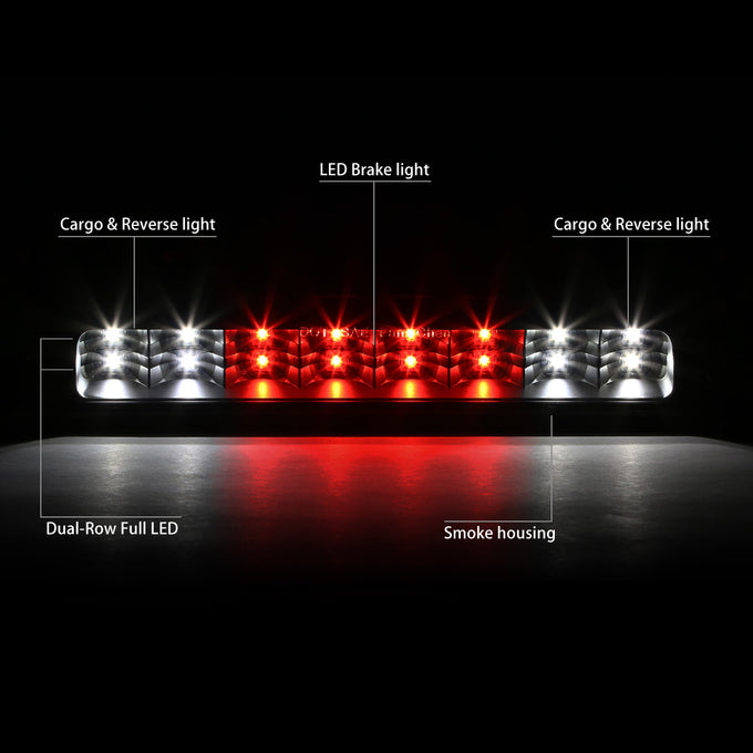 D-Motoring - Third Brake Light - LED - Black Housing - Smoked Lens - Plug-n-Play - Dodge RAM 1500 / 2500 / 3500 - 2