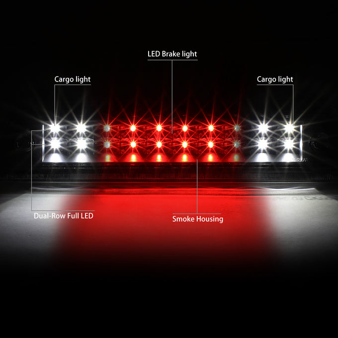 D-Motoring - Third Brake Light - LED - Black Housing - Smoked Lens - Plug-n-Play - Ford F-150 / Lincoln Mark LT - 2