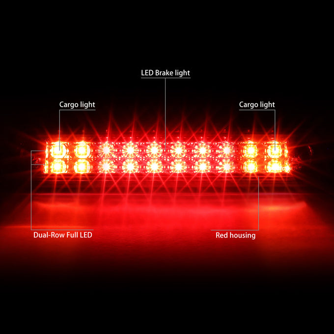 D-Motoring - Third Brake Light - LED - Red Lens - Plug-n-Play - Ford F-150 / Lincoln Mark LT - 2