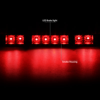 D-Motoring - 92-96 Ford F-150 F-250 F-350 BroncoThird Brake Light - LED - Tinted Housing - Smoked Lens - Plug-n-Play - 2
