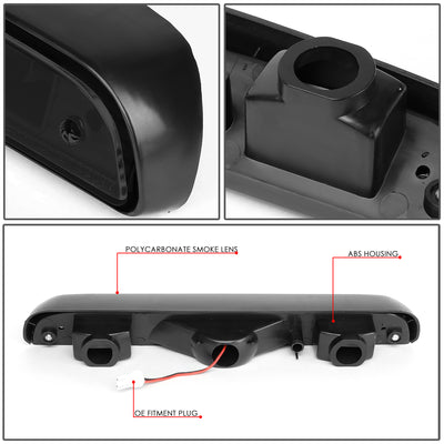 D-Motoring - 92-96 Ford F-150 F-250 F-350 BroncoThird Brake Light - LED - Tinted Housing - Smoked Lens - Plug-n-Play - 4