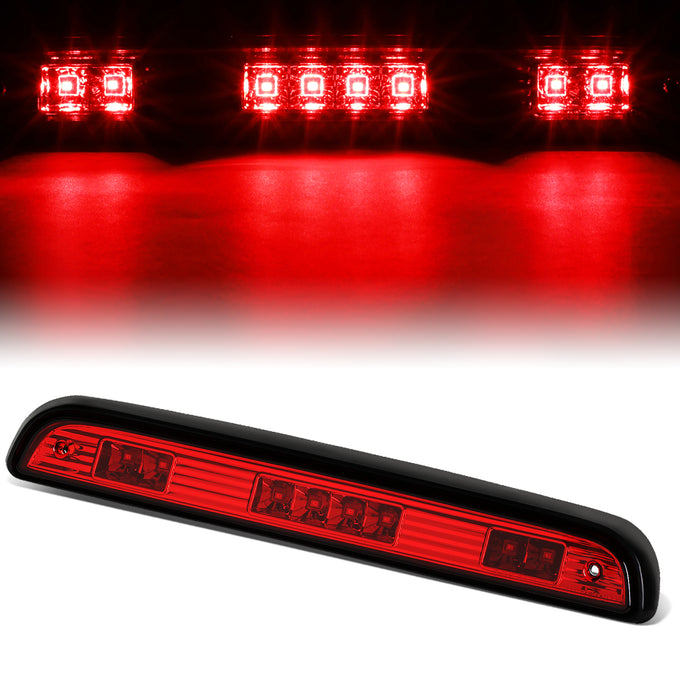 D-Motoring - 92-96 Ford F-150 F-250 F-350 BroncoThird Brake Light - LED - Red Housing - Red Lens - Plug-n-Play - 1