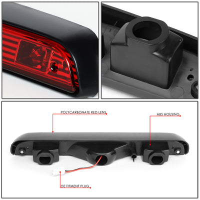 D-Motoring - 92-96 Ford F-150 F-250 F-350 BroncoThird Brake Light - LED - Red Housing - Red Lens - Plug-n-Play - 4