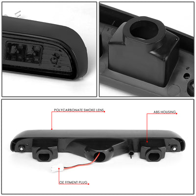 D-Motoring - 92-96 Ford F-150 F-250 F-350 BroncoThird Brake Light - LED - Smoked Housing - Smoked Lens - Plug-n-Play - 4