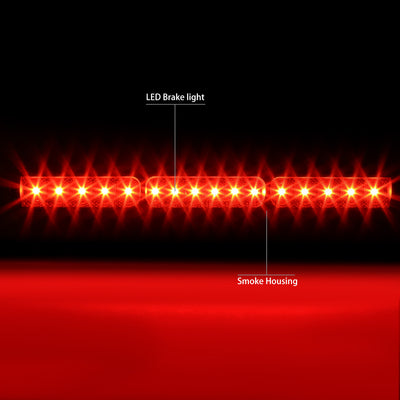 D-Motoring - Third Brake Light - LED - Black Housing - Smoked Lens - Plug-n-Play - Ford F-150 / 250(Classic) / Excursion - 2
