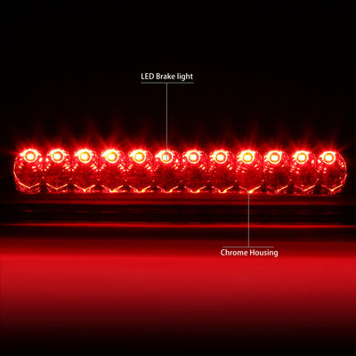 D-Motoring - Third Brake Light - LED - Chrome Housing - Plug-n-Play - 98-01 Ford Explorer - 2
