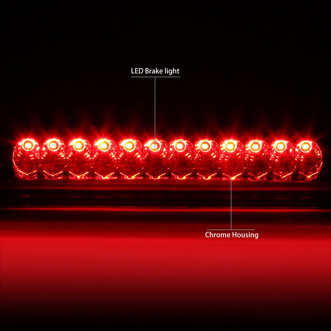 D-Motoring - Third Brake Light - LED - Chrome Housing - Plug-n-Play - 98-01 Ford Explorer - 2