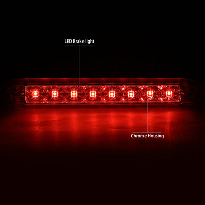 D-Motoring - Third Brake Light - LED - Chrome Housing - Plug-n-Play - Ford Escape / Mercury Mariner - 3