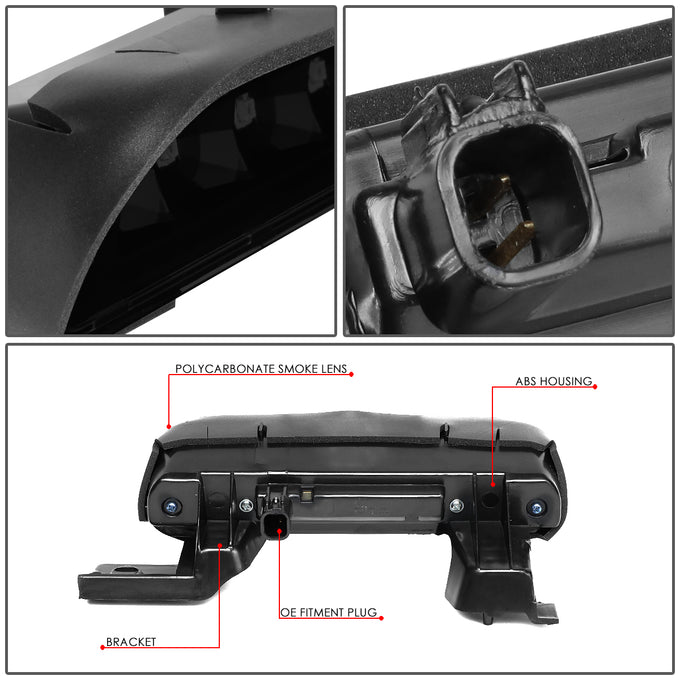 D-Motoring - Third Brake Light - LED - Black Housing - Smoked Lens - Plug-n-Play - 12-18 Ford Flex - 4