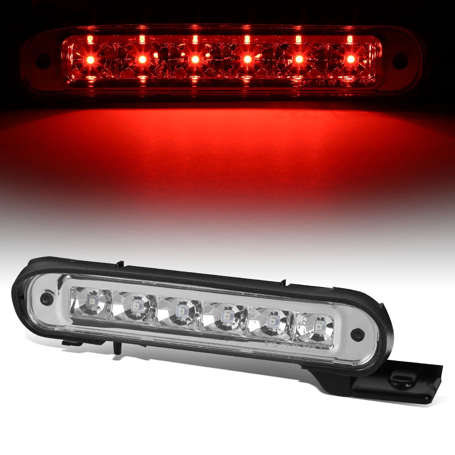 D-Motoring - Third Brake Light - LED - Chrome Housing - Plug-n-Play - 12-18 Ford Flex - 1