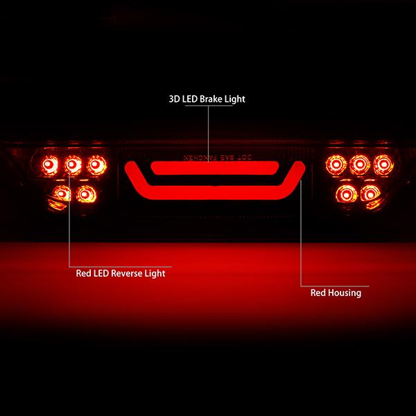 15-18 Ford Mustang Third Brake Light - LED Bar - Red Lens - 2