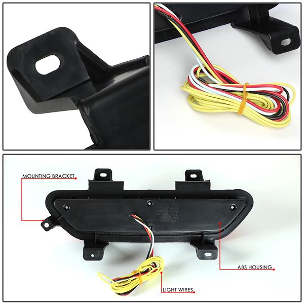 15-18 Ford Mustang Third Brake Light - LED Bar - Red Lens - 5