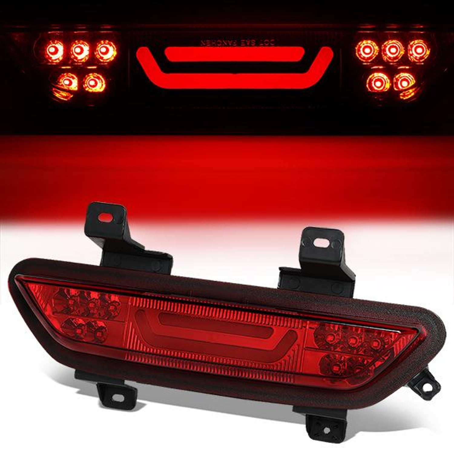15-18 Ford Mustang Third Brake Light - LED Bar - Red Lens - 1