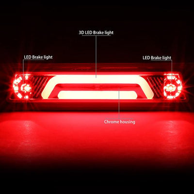 87-93 Ford Mustang GT / Cobra Third Brake Light - 3D LED - Clear Lens - Plug-n-Play - 2