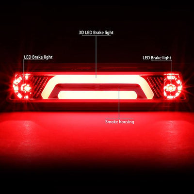 87-93 Ford Mustang GT / Cobra Third Brake Light - 3D LED - Smoked Lens - Plug-n-Play - 2