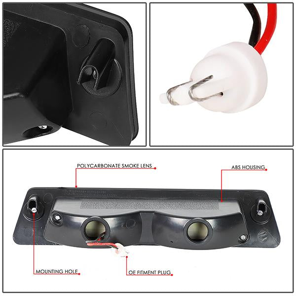 87-93 Ford Mustang GT / Cobra Third Brake Light - 3D LED - Smoked Lens - Plug-n-Play - 5