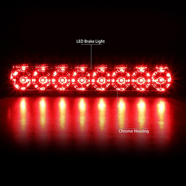 87-93 Ford Mustang GT / Cobra Hatchback Third Brake Light - LED - Clear Lens - Plug-n-Play - 2