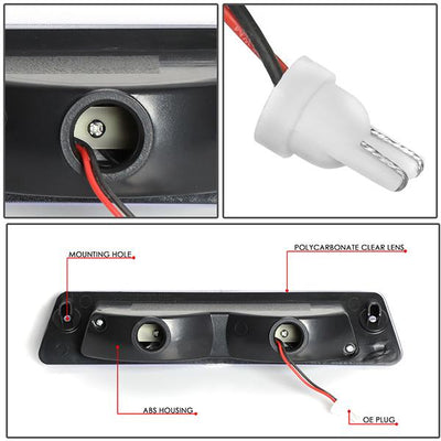 87-93 Ford Mustang GT / Cobra Hatchback Third Brake Light - LED - Clear Lens - Plug-n-Play - 4