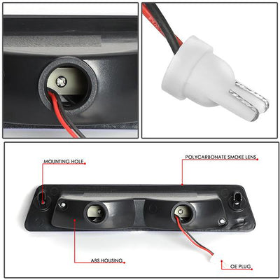 87-93 Ford Mustang GT / Cobra Hatchback Third Brake Light - LED - Smoked Lens - Plug-n-Play - 4