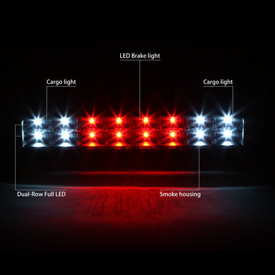 D-Motoring - Third Brake Light - LED - Black Housing - Smoked Lens - Plug-n-Play - Ford F-250 / 350 / 450 / 550 Super Duty / Range / Mazda B2300 / B3000 / B4000 - 2