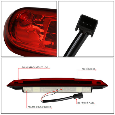 D-Motoring - Third Brake Light - LED - Red Lens - Plug-n-Play - Chevy Silverado 1500 / 2500HD / 3500HD / GMC Sierra 1500 / 2500HD / 3500HD - 3