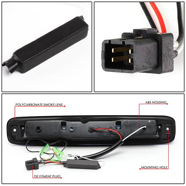 99-07 Silverado/Sierra Third Brake Light - 3D LED - Smoked Lens - Plug-n-Play - 5