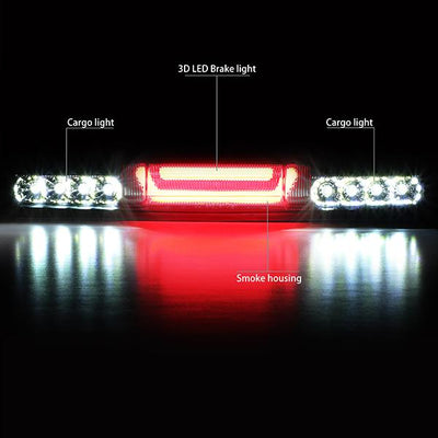 99-07 Silverado/Sierra Third Brake Light - 3D LED - Smoked Lens - Plug-n-Play - 2