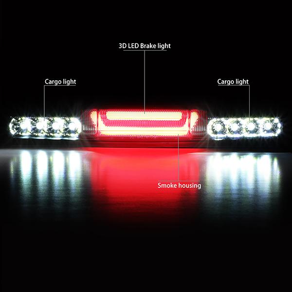 99-07 Silverado/Sierra Third Brake Light - 3D LED - Smoked Lens - Plug-n-Play - 2