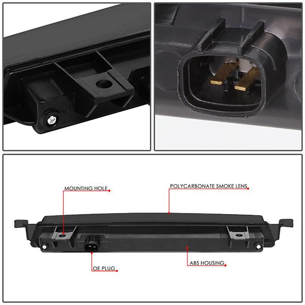 09-17 Chevy Traverse GMC Acadia Third Brake Light - LED - Smoked Lens - 3BL-GMCACA09-LED-BK-SM - 4