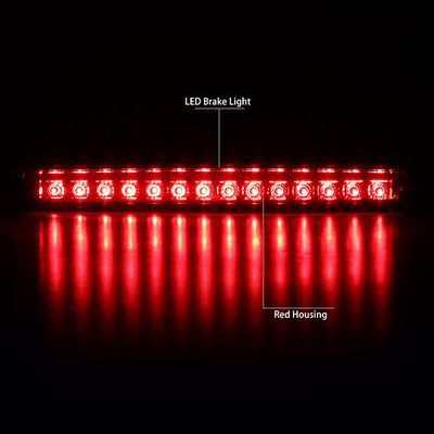 09-17 Chevy Traverse GMC Acadia Third Brake Light - LED - Red Lens - 3BL-GMCACA09-LED-RD - 2