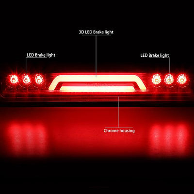 00-06 Suburban Tahoe Yukon Third Brake Light - 3D LED Bar - Clear Lens - Plug-n-Play - 2