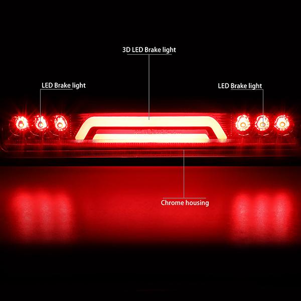 00-06 Suburban Tahoe Yukon Third Brake Light - 3D LED Bar - Clear Lens - Plug-n-Play - 2