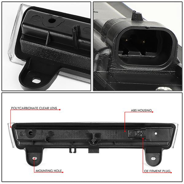 00-06 Suburban Tahoe Yukon Third Brake Light - 3D LED Bar - Clear Lens - Plug-n-Play - 5