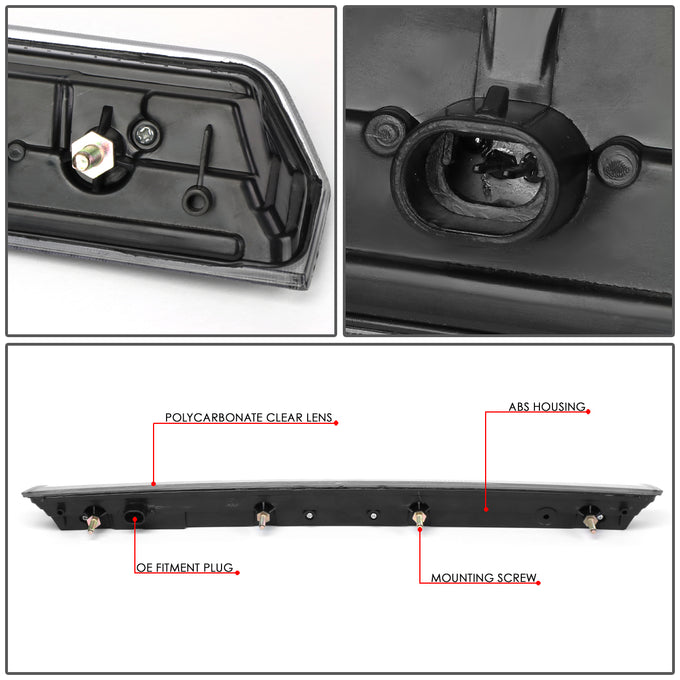 D-Motoring - 15-17 Chevy Suburban TahoeThird Brake Light - LED - Clear Lens - Plug-n-Play - 4