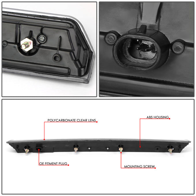 D-Motoring - 15-17 Chevy Suburban TahoeThird Brake Light - LED - Clear Lens - Plug-n-Play - 4
